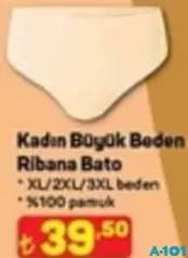 KADIN BÜYÜK BEDEN RİBANA BATO KÜLOT